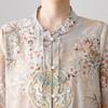 Vestido de verano de mediana edad para mamá, estilo chino, camisa pequeña de verano, elegante traje de camisa, nuevo estilo, top de mediana edad para ancianos, conjunto de dos piezas Guofeng