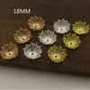 Antiguo color cobre fundido oro flor corazón película y televisión accesorios horquilla flor 18MM material hecho a mano diy