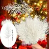 Corona de Navidad Centelleante Transfronteriza Guantes de Navidad Guirnalda Brillante Copos de Nieve Afelpados Hojas de Pino Bayas