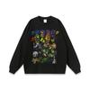 Camiseta de manga corta estilo americano, estilo antiguo, estilo callejero, dulce y genial, con dibujos animados, para hombre y mujer, estilo hip hop, baile callejero, pareja, camiseta holgada de media manga.