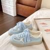 Zapatillas de entrenamiento Zhongde originales para mujer, pequeñas, de otoño 2024, nuevas, con cordones y suela suave, informales, blancas y combinables.