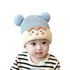 Estilo Nuevo Otoño e Invierno Oso Lindo Gorro de Lana para Niños y Niñas, Flequillo de Bebé Súper Lindo Gorro Tejido Grueso Cálido
