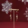 Pendientes de Navidad "Jingle Bells", Lindos Pendientes de Campana Roja, Pinzas para Cartílago de la Oreja, Pendientes y Pinzas para Orejas Atmosféricos