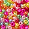 Perlas de Plástico Acrílico Imitación de Aproximadamente 14 mm, Cuentas de Colores con Agujero Grande, Cuentas Tipo Barril, Cuentas Sueltas para Joyería Artesanal Hecha a Mano con Cuentas