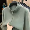 Moletom masculino espesso com forro de fleece dupla face, nova coleção outono/inverno 2026, gola alta de alta qualidade, com zíper, casual e quente, peça de vestuário externa