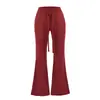 Pantalones Casuales de Tiro Bajo con Cordón Estilo Callejero Americano para Mujer, Corte Ajustado, Levanta Glúteos, Adelgazantes, de Atar, Pantalones Largos Casuales