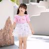 Traje de baño de verano fresco para niñas, lindo traje de baño coreano dividido para niñas, traje de baño de playa para niños, traje de baño de aguas termales al por mayor