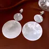 Pendientes Colgantes de Plata Antigua con Aguja de Raffia y Virutas de Madera, Pendientes de Estilo Étnico Sencillo, Pendientes de Diseño Personalizado para Mujeres