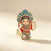 Imanes de nevera metálicos magnéticos estilo chino con trajes de la Ópera de Pekín, souvenirs culturales creativos