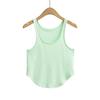 Chaleco de Dobladillo Curvo para Chicas Hot para Mujer Verano Nuevo Sexy Cuello U Slim Sin Mangas Top Corto S20535