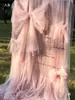 Cortina de Gaze Macia Rosa Claro Rosa Bem-Vindo de Casamento Fundo Cascata Gaze Salão de Beleza Espaço Privado Arranjo Cortina de Gaze