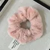 Anillo de pelo de felpa simple de intestino grueso de cerdo para otoño e invierno, bola de cola de caballo, cabeza de salchicha gorda, cuerda como banda de goma, lindo tocado para mujer