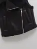 Ropa de Mujer Nueva Otoño e Invierno 2024 Chaleco Todo en Uno de Lana de Cordero Empalmado Chaleco de Piel Suelta de Una Pieza de Lana de Cordero