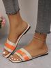 Zapatillas de Exportación Europea y Americana Talla Grande para Mujer Primavera y Verano 2024, Sandalias de Playa de Moda Casual con Hebilla Personalizadas