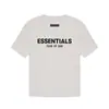 ESSENTIALS sub-línea estampado de letras frontal y trasero F0G moda urbana unisex camiseta de manga corta de algodón puro
