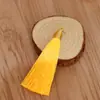 Anel de puxar 8cm fio dourado chapéu canelado borla borla marcador de página pingente sachê diy sachê borla leque borla