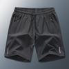 Pantalones cortos deportivos de gran tamaño para hombre, nuevos pantalones cortos casuales de playa de verano, de seda de hielo, de secado rápido, para correr.