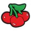 Accesorios para el Cabello de Niña de Fruta Roja de Dibujos Animados Transfronterizos Accesorios para Equipaje DIY Joyería Parche Suave de PVC de Fresa Linda