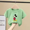 Roupas Infantis Camiseta de Manga Curta para Meninos Roupa de Verão 2026 Novo Estilo Crianças Tamanho Médio e Grande Algodão Puro Verão Meninos Tops de Verão Tendência
