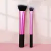 Set de Brochas de Maquillaje Rt de 2 Piezas Más Vendido, Brocha para Rubor, Brocha para Sombras de Ojos, Herramientas de Belleza, Set de Brochas Transparentes con Puntos, Artículo Popular