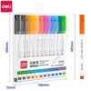 Marcadores de Pizarra Blanca de Colores Borrables Deli S506 Pizarrón Blanco Pizarra Negra Bolígrafos de Dibujo Arte Infantil Dibujo Bolígrafos de 12 Colores