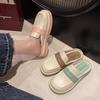 Novos chinelos de sola grossa femininos atacado transfronteiriço super macio antiderrapante feminino online mocassins vermelhos moda mocassins de aumento de altura para mulheres