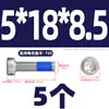 Tornillos de Acero Inoxidable 304 de Cabeza Baja Antiaflojamiento y Antichoque para Pegamento, Cabeza Delgada, Pegamento Azul Interno Torx M2M3-M8