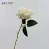 Flor artificial de rosa única de terciopelo, disponible en múltiples colores, tela de seda, adecuada para arreglos de boda, decoraciones de pasillo y decoraciones de salón de bodas