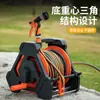 Nuevo Modelo Enrollador Automático de Manguera Pistola de Agua de Ocho Funciones Estante de Almacenamiento Manguera de Riego Guía de Boquilla de Lavado Carrito de Manguera Tipo Rueda Juego