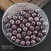 Cuentas sueltas de cerámica chapada a alta temperatura para collares y pulseras DIY, cuentas redondas de 8 mm con agujero recto, cocidas en horno, accesorios para joyería, transfronterizo