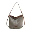 Bolso Retro de Moda Transfronterizo para Mujer, Nuevo Bolso Tote de Gran Capacidad para el Hombro para Viajes, Bolso de Hombro Cruzado Simple y Elegante