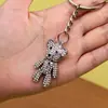 Chaveiro Urso Fofo Totalmente Cravejado Novo Pingente de Tigre Personalizado Hip Hop Membros Móveis Chaveiro de Carro para Menina