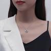 Collar con Colgante de Corazón Vibrante Pie de Plata de Ley 999 para Mujer Hebilla Corazón a Corazón Regalo de San Valentín Inteligente Japón y Corea del Sur