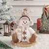 Decoración Navideña Muñeco de Nieve de Piernas Cortas Navideño Muñeco de Punto Marrón Cálido Adorno de Rodolfo Muñeco de Duende Enano