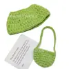 Bolso de Hombro Suéter Labubu de 17 cm Set de Ganchillo Set de Bolso Suéter de Oso Marrón Decoración de Muñeca