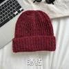 Nuevo estilo Gorro de lana cálido Dopamine para mujer, estilo coreano, combina con todo, gorro de punto pequeño con cara mostrada, gorro de invierno para mujer con protección para los oídos y frío, moderno