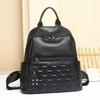 Bolsa de Ombro Moda Couro Genuíno Bolsa Feminina Nova Casual Camada Superior Couro Bovino Mochila Xadrez Mochila de Grande Capacidade 8160