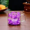 Nuevo Vaso de Vidrio Doméstico de Alta Calidad Transfronterizo con Flores Secas, Taza de Café de Doble Capa de Alto Borosilicato, Vaso Resistente a Altas Temperaturas, Artículos de Uso Diario