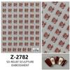Redanco nuevo relieve 5D año nuevo fortuna suerte pegatinas de uñas puerta de la suerte pegatinas de uñas estéreo Z-2737