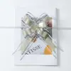 Cinta Floral Pintada a Mano con Patrón de Corteza Bordada en Oro, Mariposa de Gasa Nieve Decoración de Boda para Escaleras de RV Empaque de Regalo de Navidad