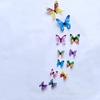 YW transfronteiriço 3D borboleta ButterFly 12 Peças impressão transparente colorida H-033