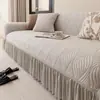 Capa de Sofá Cor Creme Cobertura Total Para Todas as Estações Universal Novo 2026 Cobertura Manta Anti-Arranhões de Gato Sofá de Três Lugares com Chaise Lounge