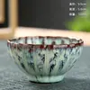 Horno cambio cerámica taza individual lámpara incorporada esmalte Tianmu taza de té taza de té taza de té merienda de té de la tarde tazón pequeño taza de loto taza de degustación de té