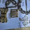 Etiquetas Pequeñas Metálicas para Ropa, Accesorios de Ferretería para Maletas, Placas de Identificación de Aleación de Zinc, Etiquetas con Logo de Letras