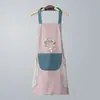 Delantales personalizados con impresión de logo y diseño, delantales de cocina impermeables y a prueba de aceite para mujer al por mayor, populares en línea, para uso doméstico, con función para secar las manos
