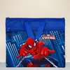 Bolsa para documentos de doble capa Sanrio Stitch KT Spider-Man Cinnamoroll de gran capacidad portátil con cremallera para almacenamiento de archivos
