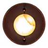 Lámpara de pared de mármol transfronteriza con un toque de alta gama, veta de madera, diseño vintage y simple, adecuada para iluminación de mesita de noche en el dormitorio, pared de fondo de la sala de estar y iluminación ambiental de casa de huéspedes.