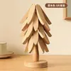 Alfombrilla Aislante para Árbol de Navidad Mesa de Comedor Alfombrilla Antiescaldado un Árbol Madera Maciza Decoración de Entrada Adornos Regalo de Inauguración de Casa Mudanza