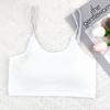 Regata Íntima Sem Costura de Seda Gelo para Mulheres, Sem Sutiã, Alças de Ombro Ajustáveis, Para Usar por Baixo, Top Tubinho Esportivo Anti-Exposição