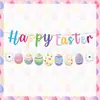 Decoraciones de Pascua, Huevos de Colores, Banderines, Pancartas, Adornos Colgantes Espirales, Conejito, Pequeño Set de Decoraciones para Fiesta de Feliz Pascua